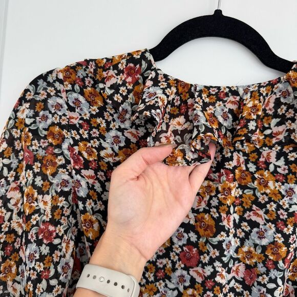 DYNAMITE | Mini Wrap Dress with Frills - Picture 7 of 16